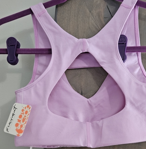 Free People FP Movement Lilac rose Every Single Time Cutout Bra. Size XS NWT - Picture 4 of 8